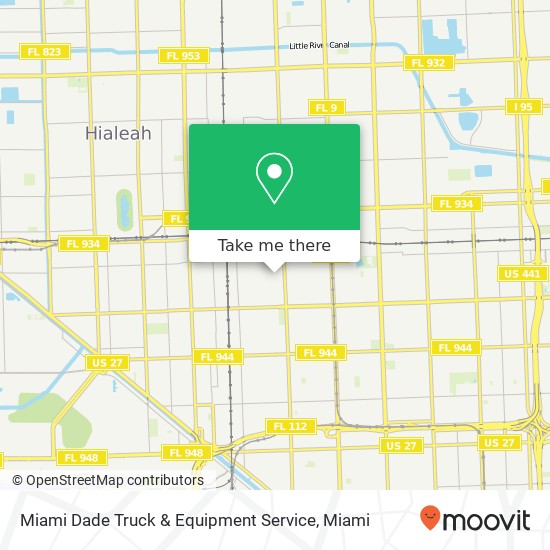 Mapa de Miami Dade Truck & Equipment Service