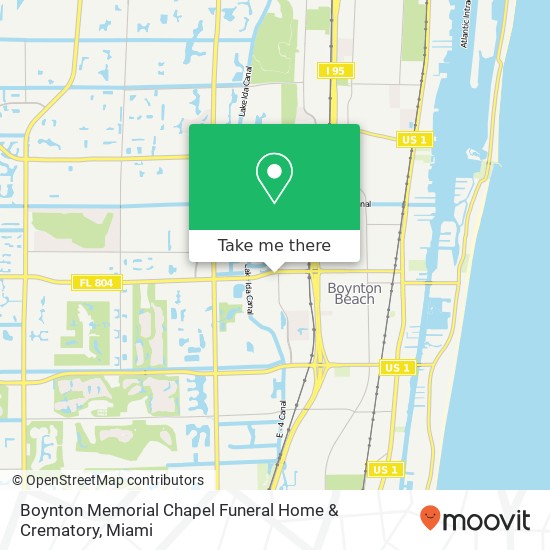 Mapa de Boynton Memorial Chapel Funeral Home & Crematory