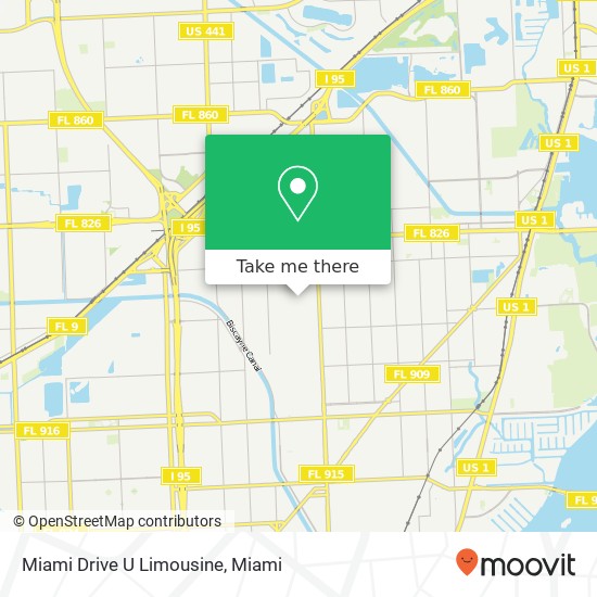 Miami Drive U Limousine map