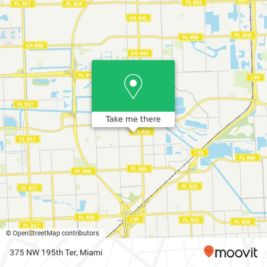 Mapa de 375 NW 195th Ter
