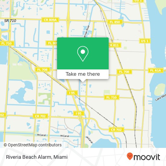 Riveria Beach Alarm map