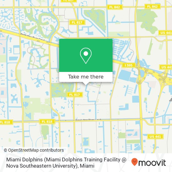 Miami Dolphins (Miami Dolphins Training Facility @ Nova Southeastern University) map