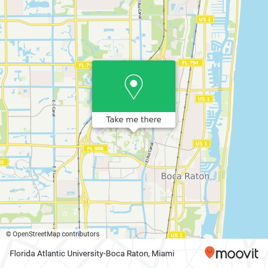 Mapa de Florida Atlantic University-Boca Raton