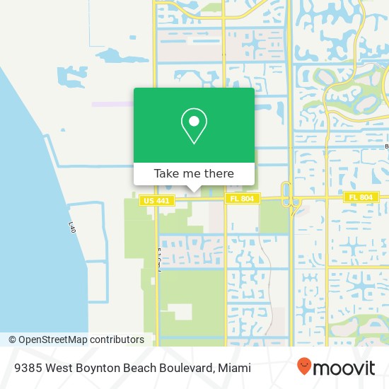 Mapa de 9385 West Boynton Beach Boulevard