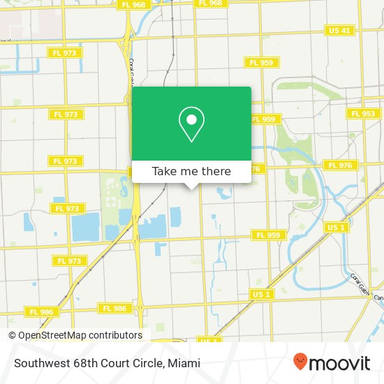 Southwest 68th Court Circle map