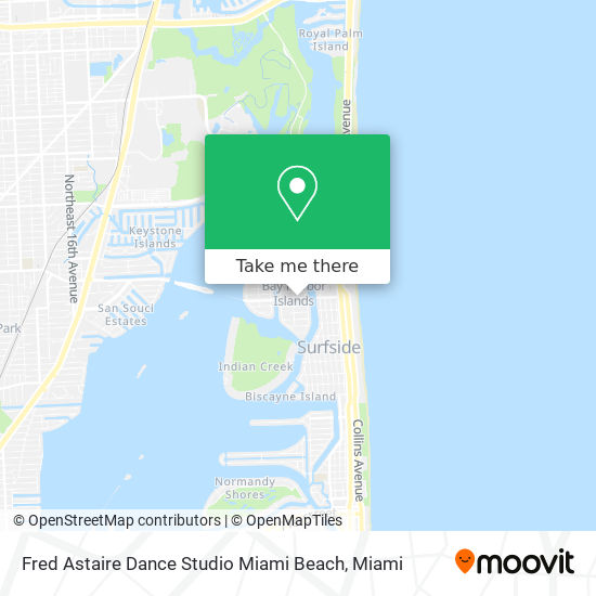 Fred Astaire Dance Studio Miami Beach map