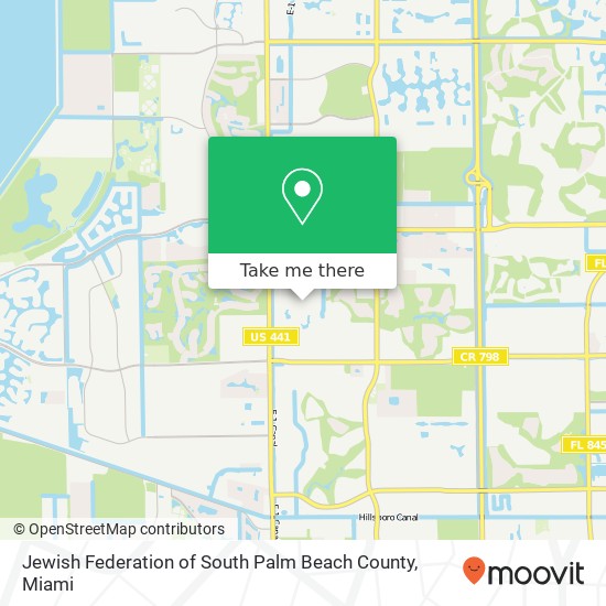 Jewish Federation of South Palm Beach County map