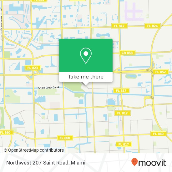 Mapa de Northwest 207 Saint Road