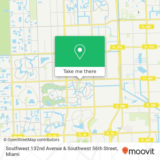 Southwest 132nd Avenue & Southwest 56th Street map