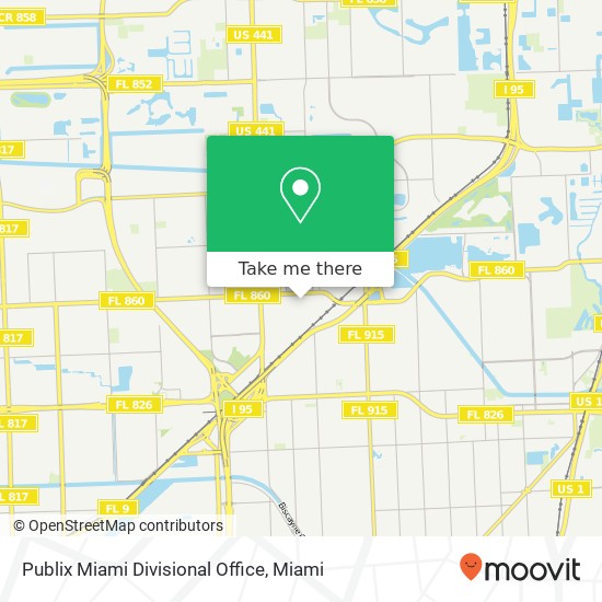 Publix Miami Divisional Office map