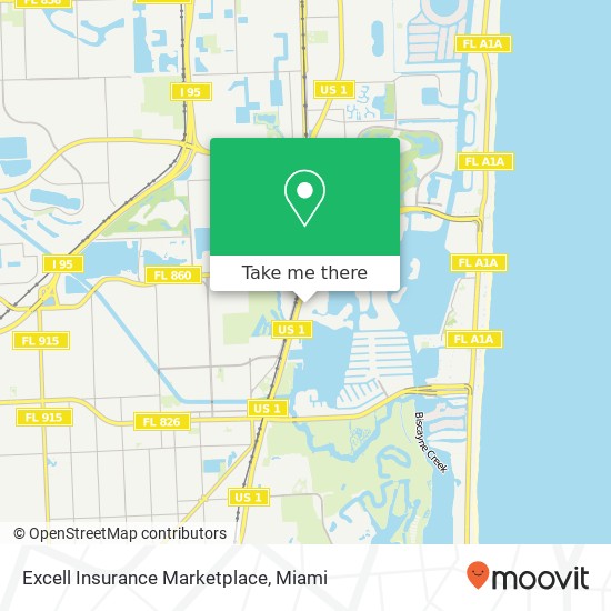 Mapa de Excell Insurance Marketplace