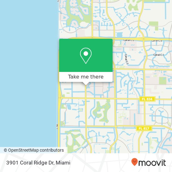 Mapa de 3901 Coral Ridge Dr