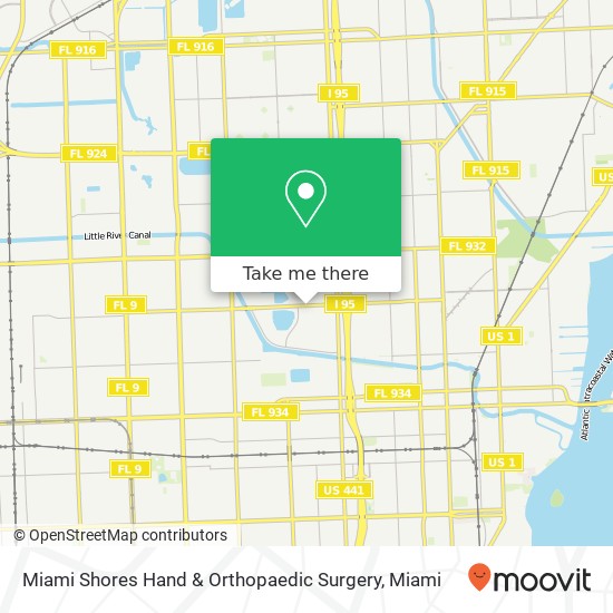 Miami Shores Hand & Orthopaedic Surgery map