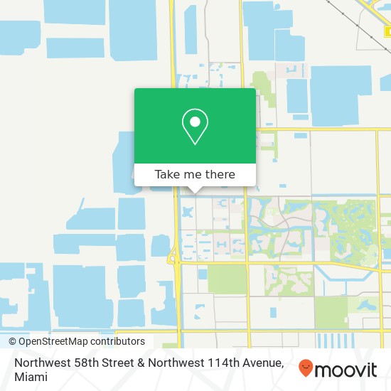 Northwest 58th Street & Northwest 114th Avenue map