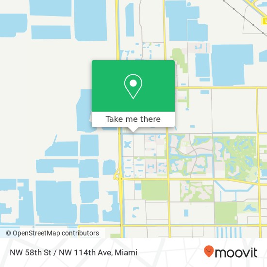 Mapa de NW 58th St / NW 114th Ave