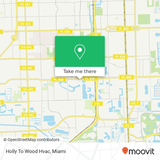 Holly To Wood Hvac map