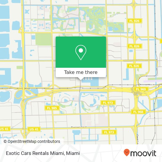 Exotic Cars Rentals Miami map