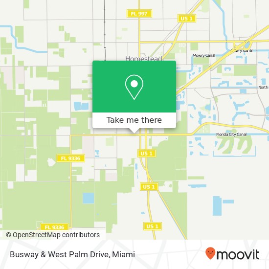 Busway & West Palm Drive map