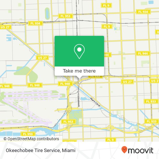 Mapa de Okeechobee Tire Service