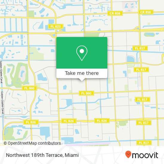 Northwest 189th Terrace map