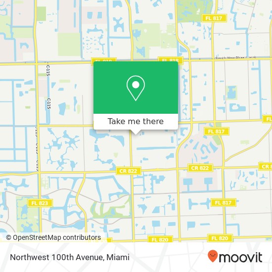 Northwest 100th Avenue map
