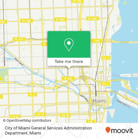 City of Miami General Services Administration Department map