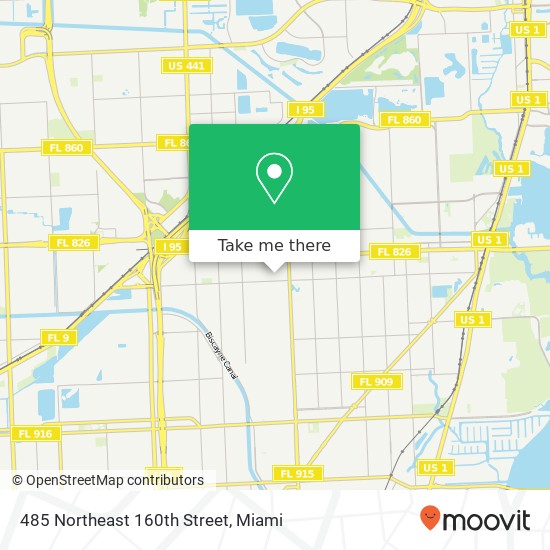 Mapa de 485 Northeast 160th Street