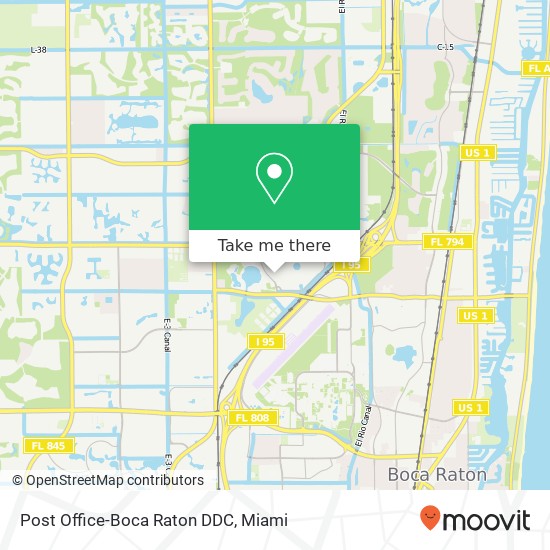 Mapa de Post Office-Boca Raton DDC