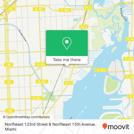 Mapa de Northeast 123rd Street & Northeast 15th Avenue