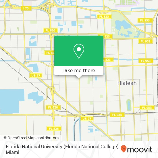 Mapa de Florida National University (Florida National College)