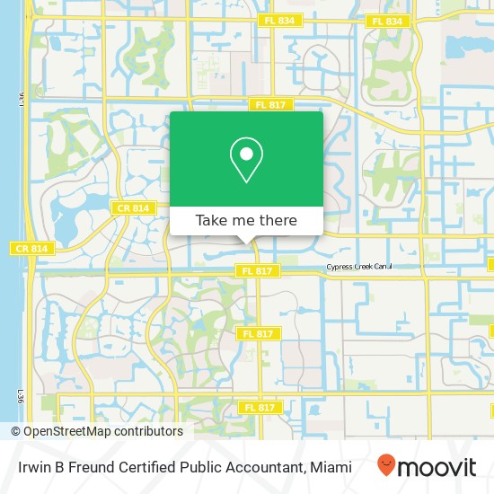 Irwin B Freund Certified Public Accountant map