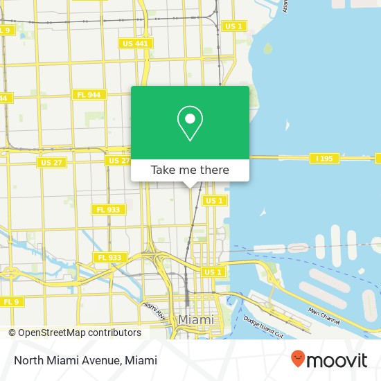 North Miami Avenue map