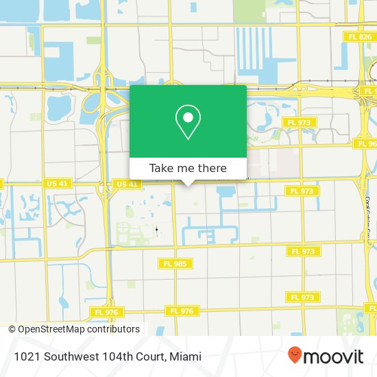 1021 Southwest 104th Court map