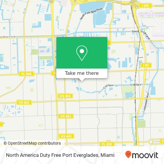 North America Duty Free Port Everglades map