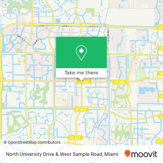 North University Drive & West Sample Road map