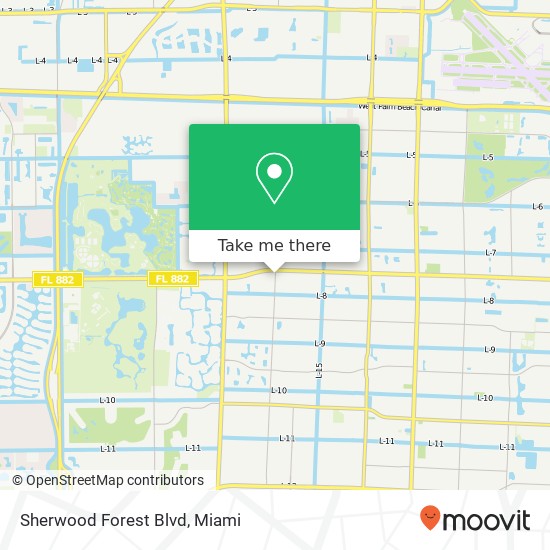 Mapa de Sherwood Forest Blvd