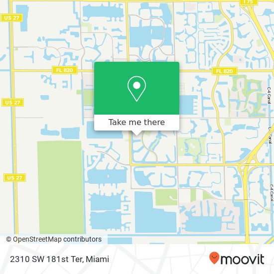 2310 SW 181st Ter map