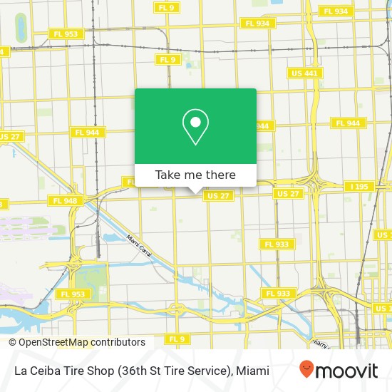 Mapa de La Ceiba Tire Shop (36th St Tire Service)