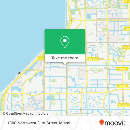 11300 Northwest 31st Street map