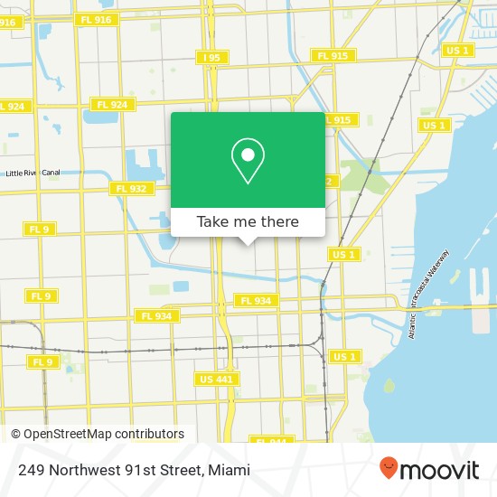 249 Northwest 91st Street map