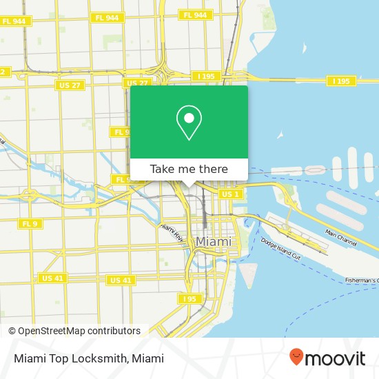 Mapa de Miami Top Locksmith