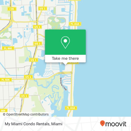 Mapa de My Miami Condo Rentals