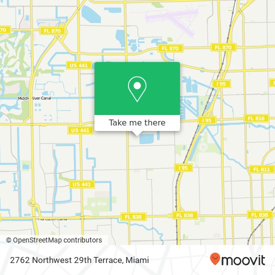 2762 Northwest 29th Terrace map