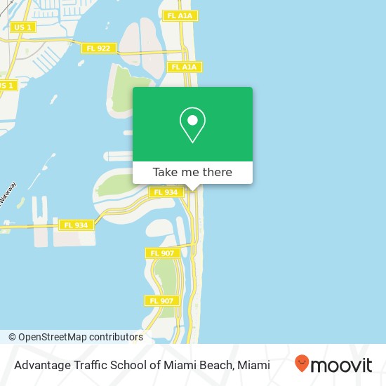 Advantage Traffic School of Miami Beach map