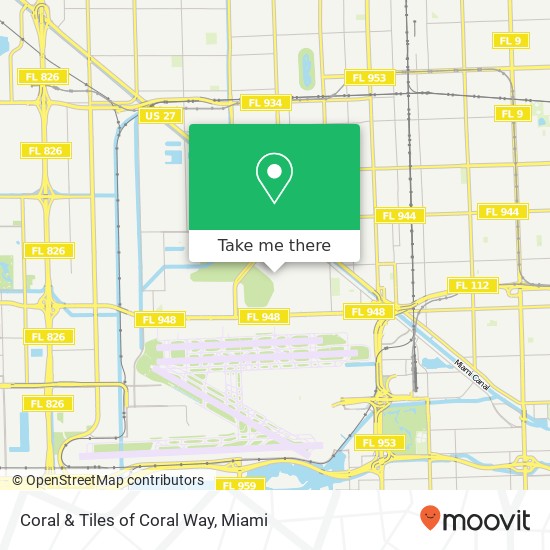 Coral & Tiles of Coral Way map