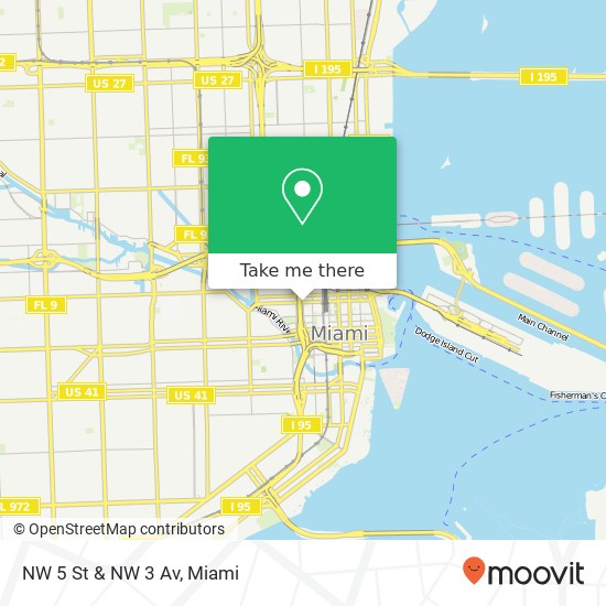 Mapa de NW 5 St & NW 3 Av