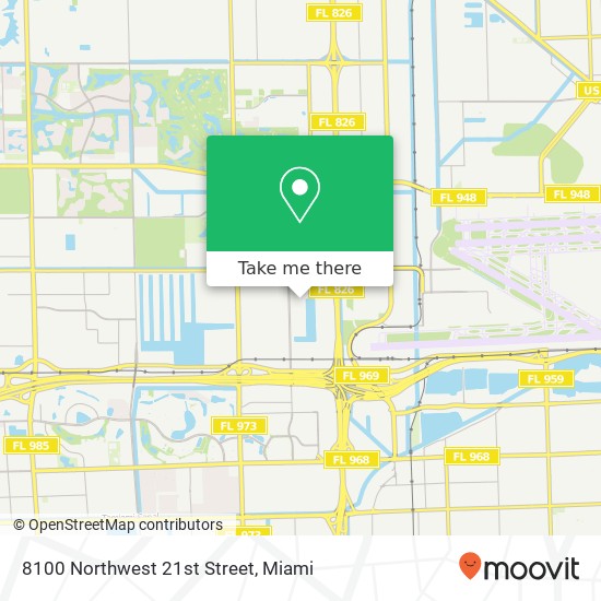 8100 Northwest 21st Street map