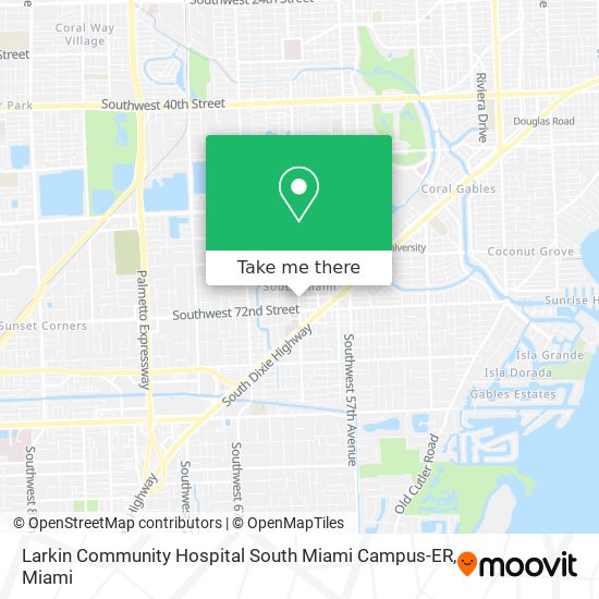 Larkin Community Hospital South Miami Campus-ER map