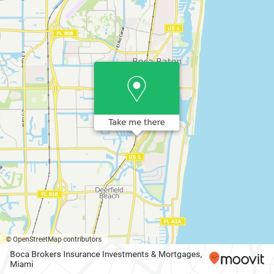 Mapa de Boca Brokers Insurance Investments & Mortgages