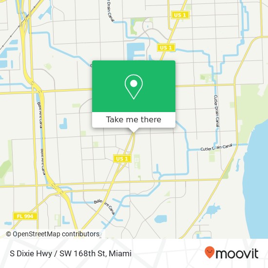 S Dixie Hwy / SW 168th St map